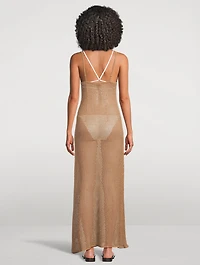 Silk Crochet Maxi Dress