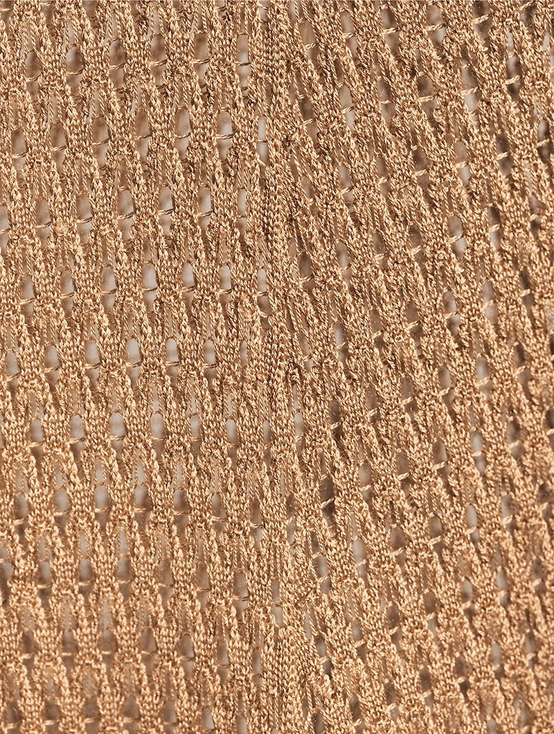 Silk Crochet Maxi Dress