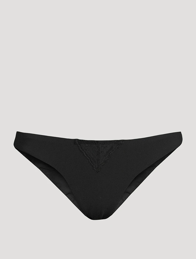 Lace Inset Bikini Bottom
