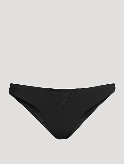 Lace Inset Bikini Bottom