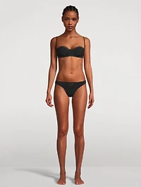 Lace Inset Bikini Bottom