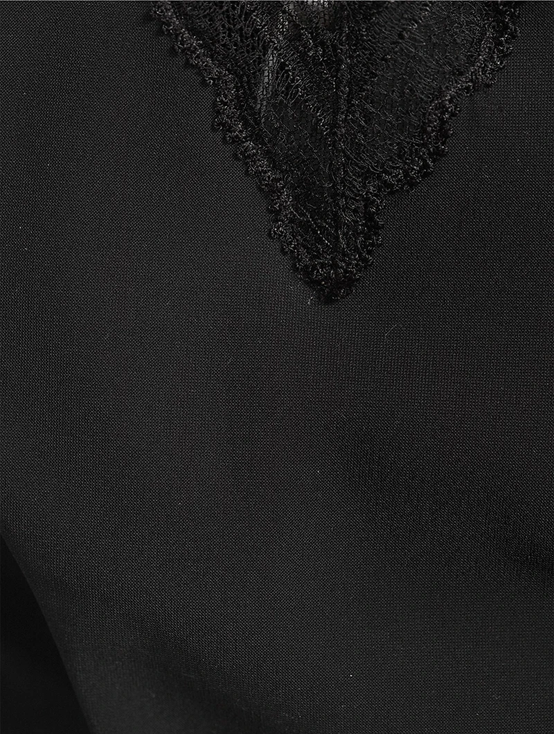 Lace Inset Bikini Bottom