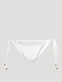 Lace Inset String Bikini Bottom