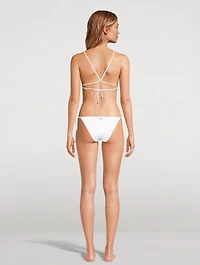 Lace Inset String Bikini Bottom