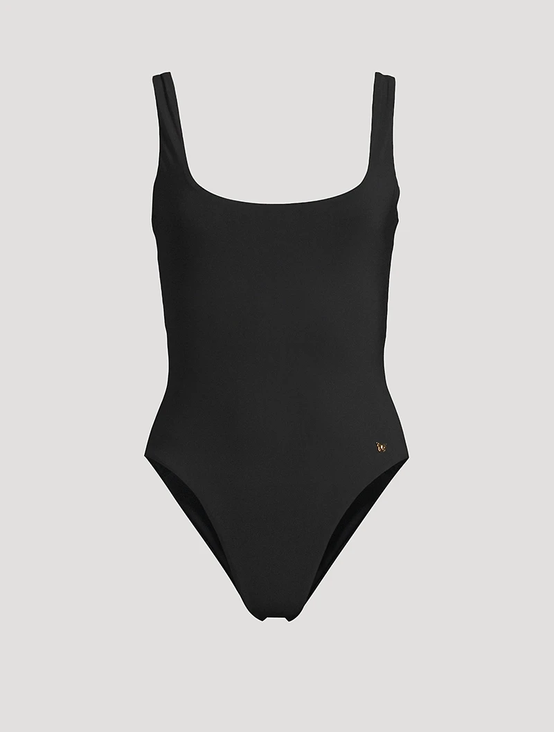Lace-Up One-Piece Swimsuit