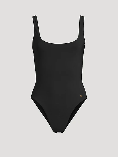 Lace-Up One-Piece Swimsuit
