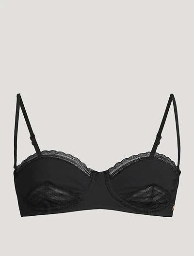 Lace Inset Balconette Bikini Top