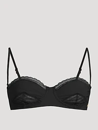 Lace Inset Balconette Bikini Top