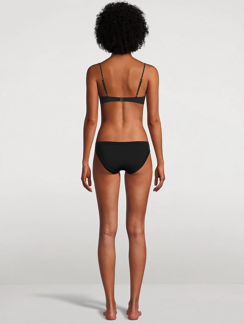 Lace Inset Balconette Bikini Top