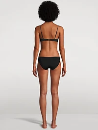 Lace Inset Balconette Bikini Top