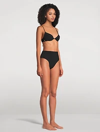 Lace-Up Demi Bikini Top