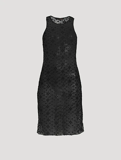Diamanté Embroidered Mini Dress