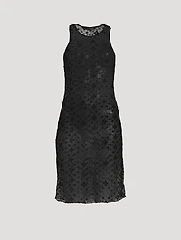 Diamanté Embroidered Mini Dress