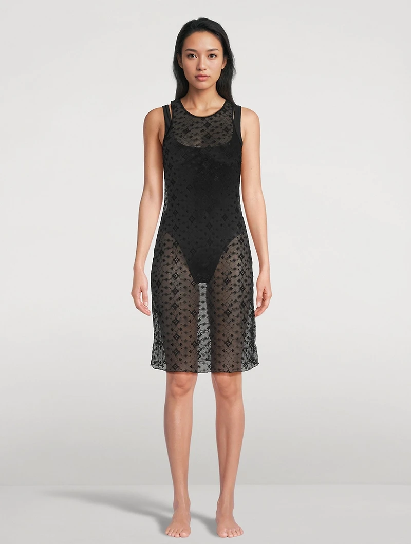 Diamanté Embroidered Mini Dress