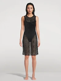 Diamanté Embroidered Mini Dress
