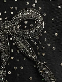 Bow-Embellished Pencil Skirt