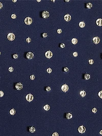Embellished Crêpe Mini Dress