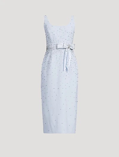 Embellished Crêpe Midi Dress