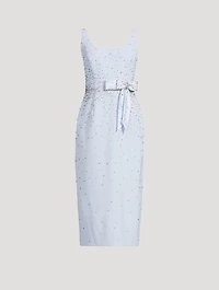 Embellished Crêpe Midi Dress