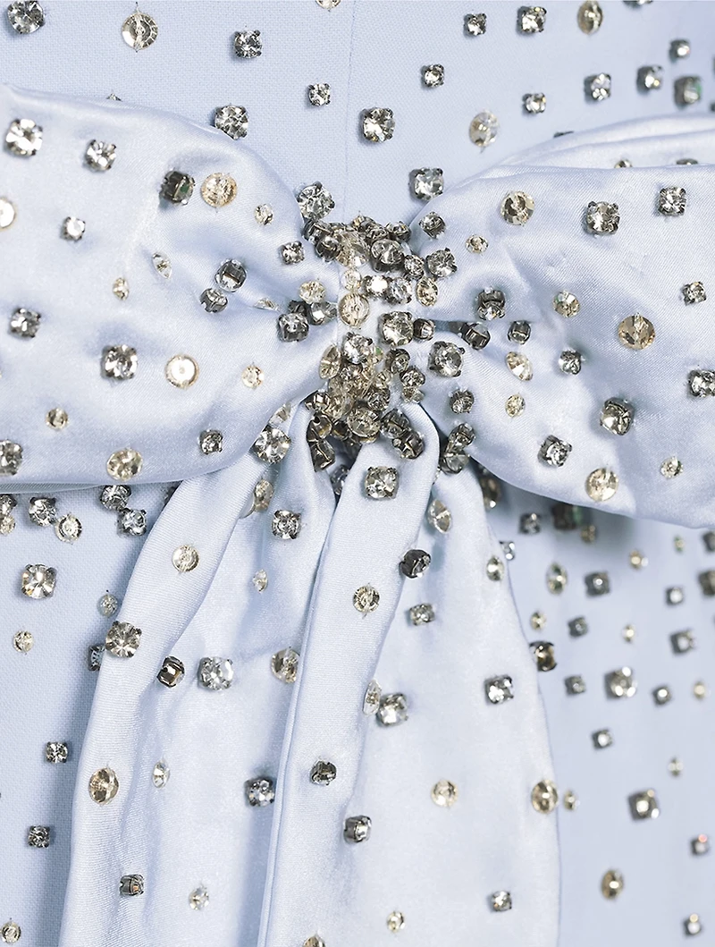 Embellished Crêpe Midi Dress