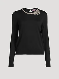 Embellished Silk Cotton Sweater