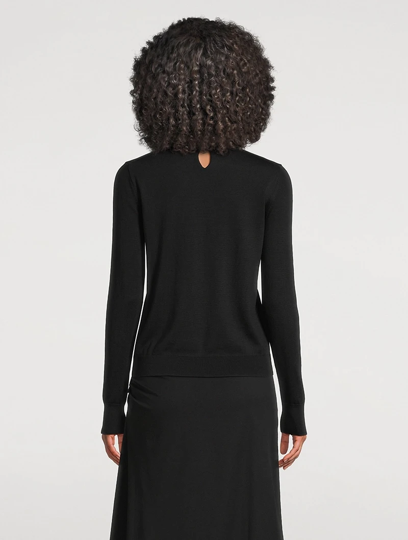 Embellished Silk Cotton Sweater