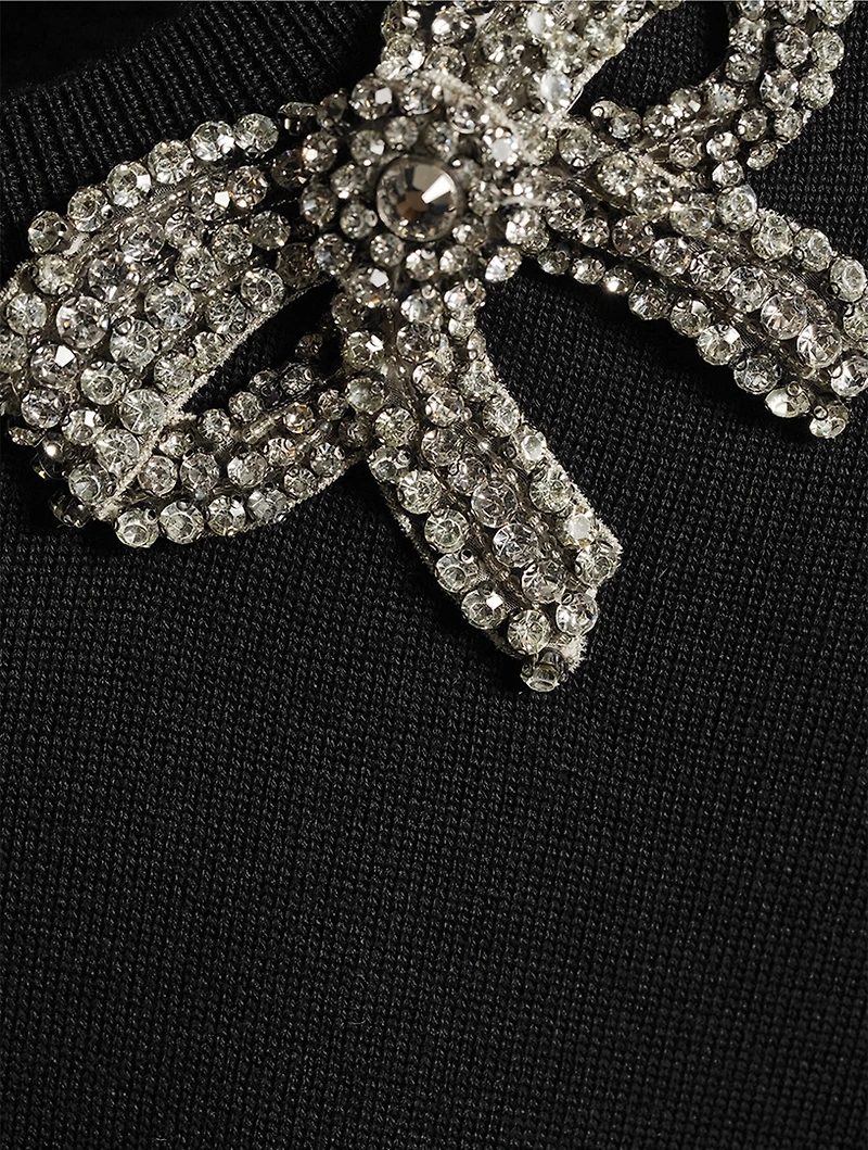 Embellished Silk Cotton Sweater
