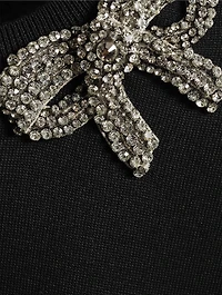 Embellished Silk Cotton Sweater