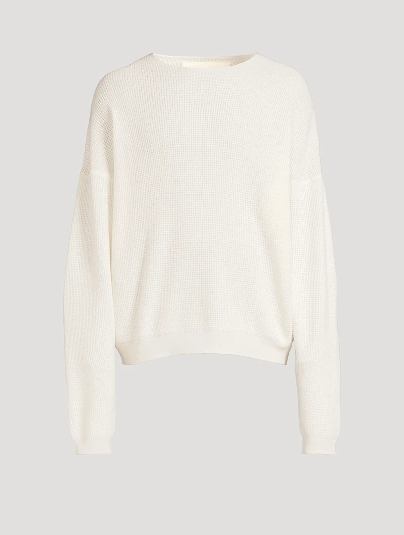 Waffle Crewneck Sweater