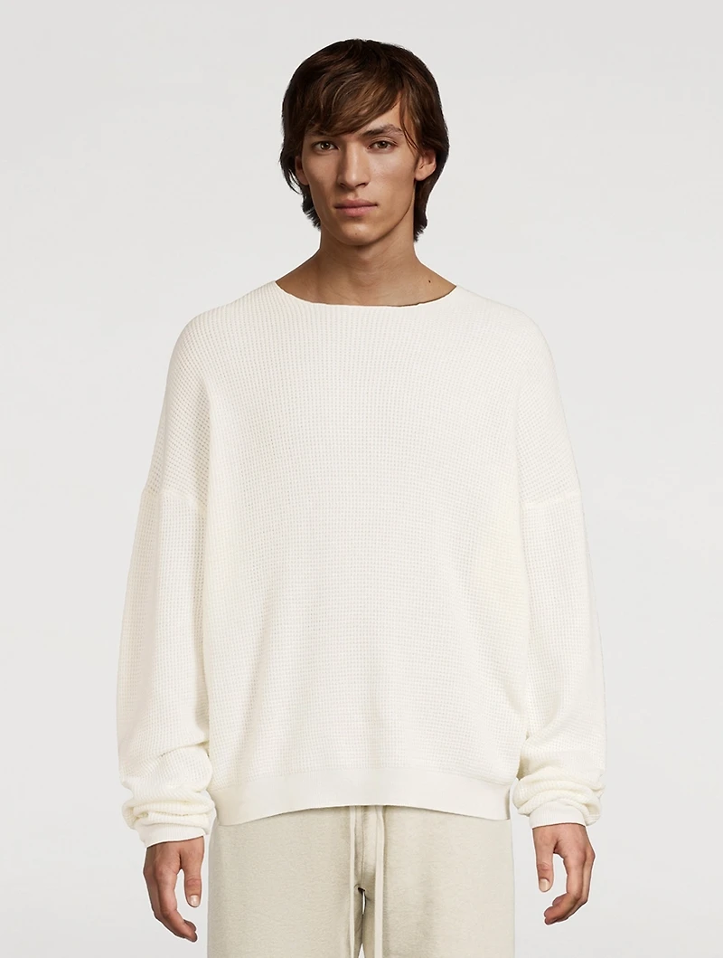 Waffle Crewneck Sweater