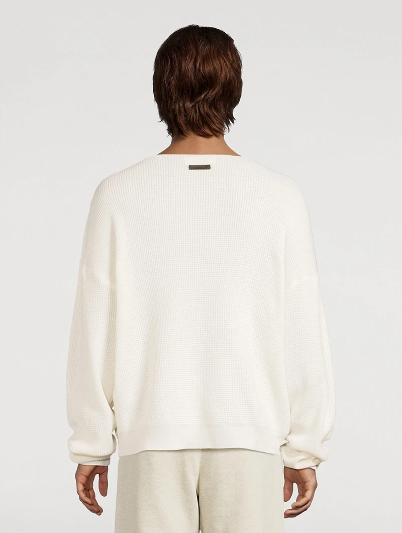 Waffle Crewneck Sweater