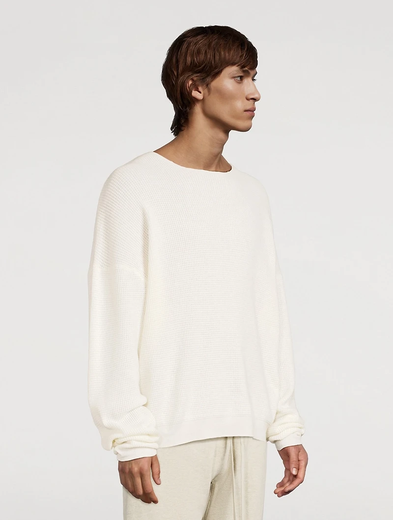 Waffle Crewneck Sweater
