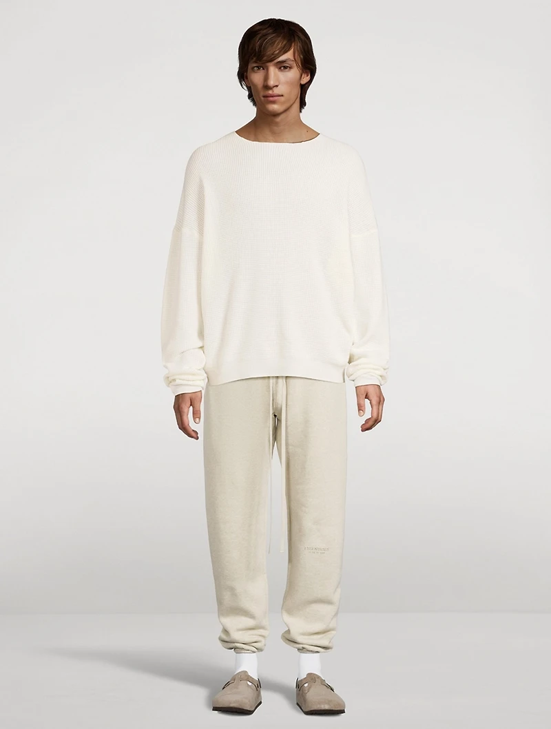 Waffle Crewneck Sweater