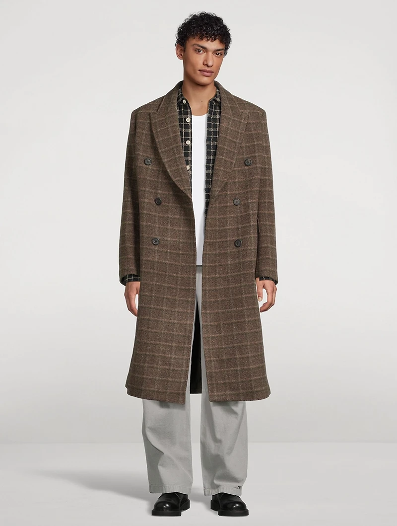 Whale Wool Coat Dorf Check