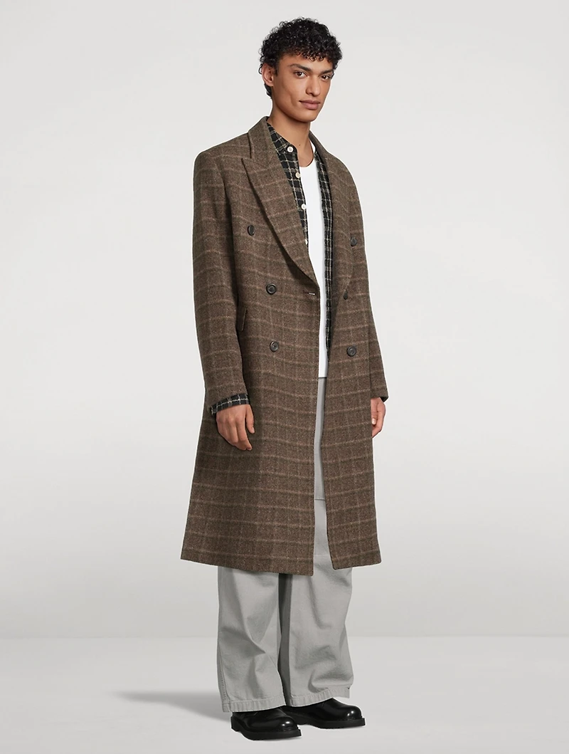 Whale Wool Coat Dorf Check