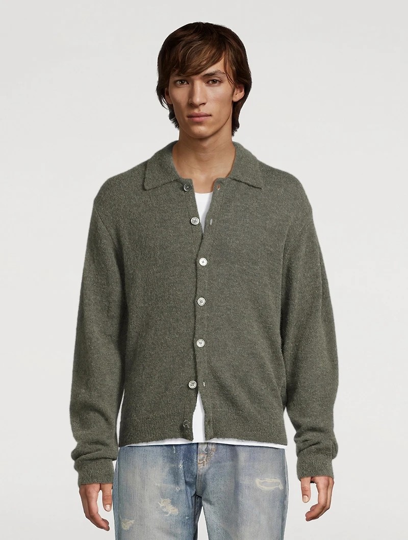 Alpaca and Wool Polo Sweater