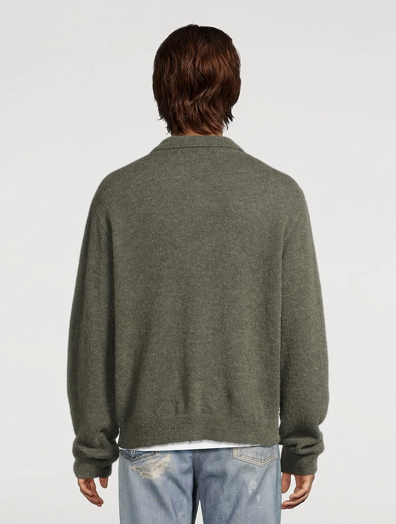 Alpaca and Wool Polo Sweater