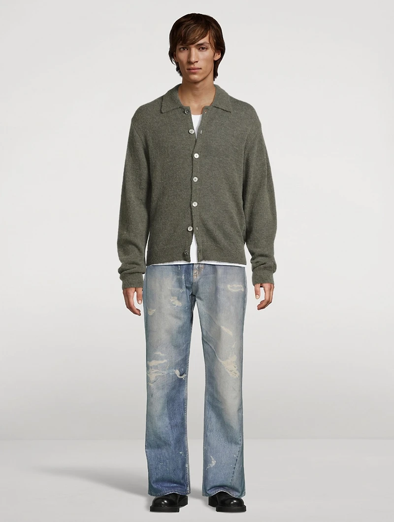 Alpaca and Wool Polo Sweater