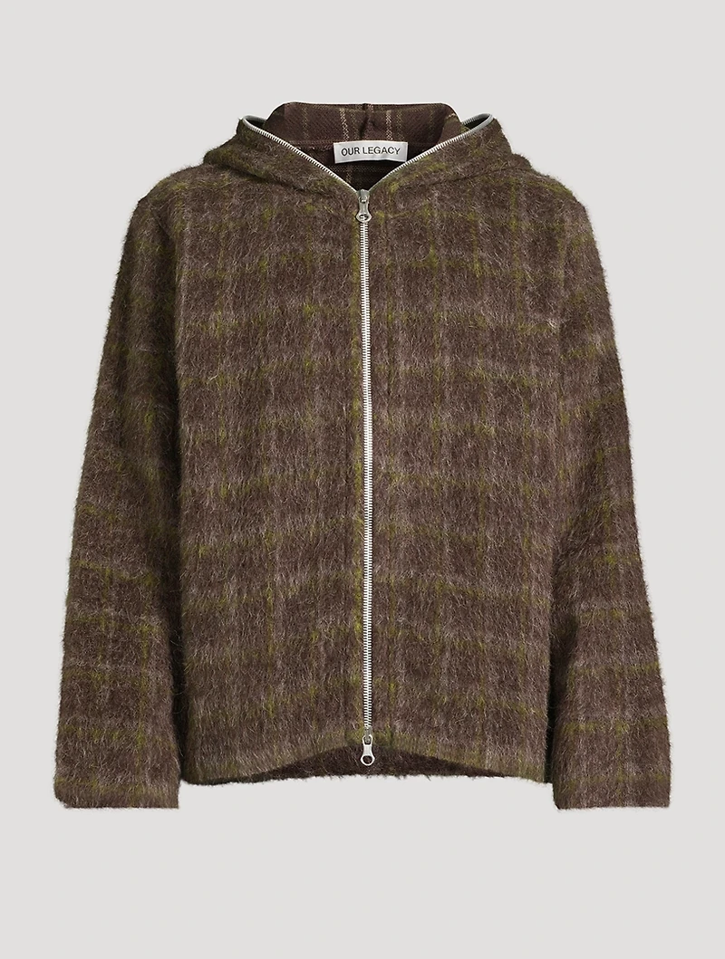 Hairy Wool Jacket Dorf Check Print