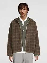Hairy Wool Jacket Dorf Check Print