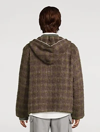 Hairy Wool Jacket Dorf Check Print