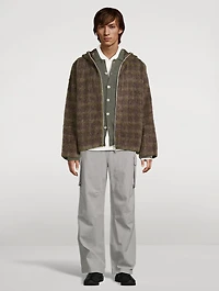 Hairy Wool Jacket Dorf Check Print