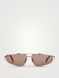 Metal Triomphe Geometric Sunglasses