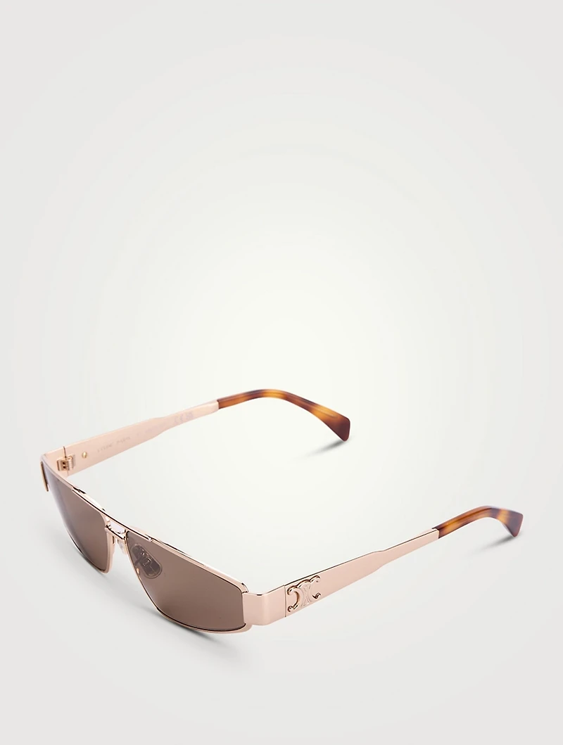 Metal Triomphe Geometric Sunglasses