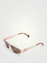 Metal Triomphe Geometric Sunglasses