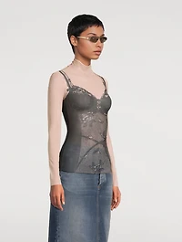 Metal Triomphe Geometric Sunglasses