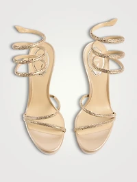Margot Crystal Satin Platform Sandals