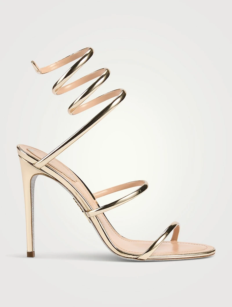 Cleo Mirror Leather Sandals