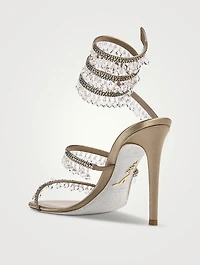 Chandelier Crystal Satin Sandals