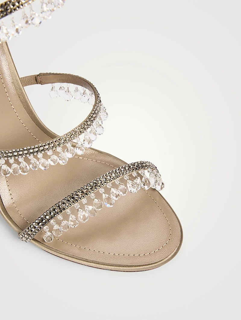 Chandelier Crystal Satin Sandals